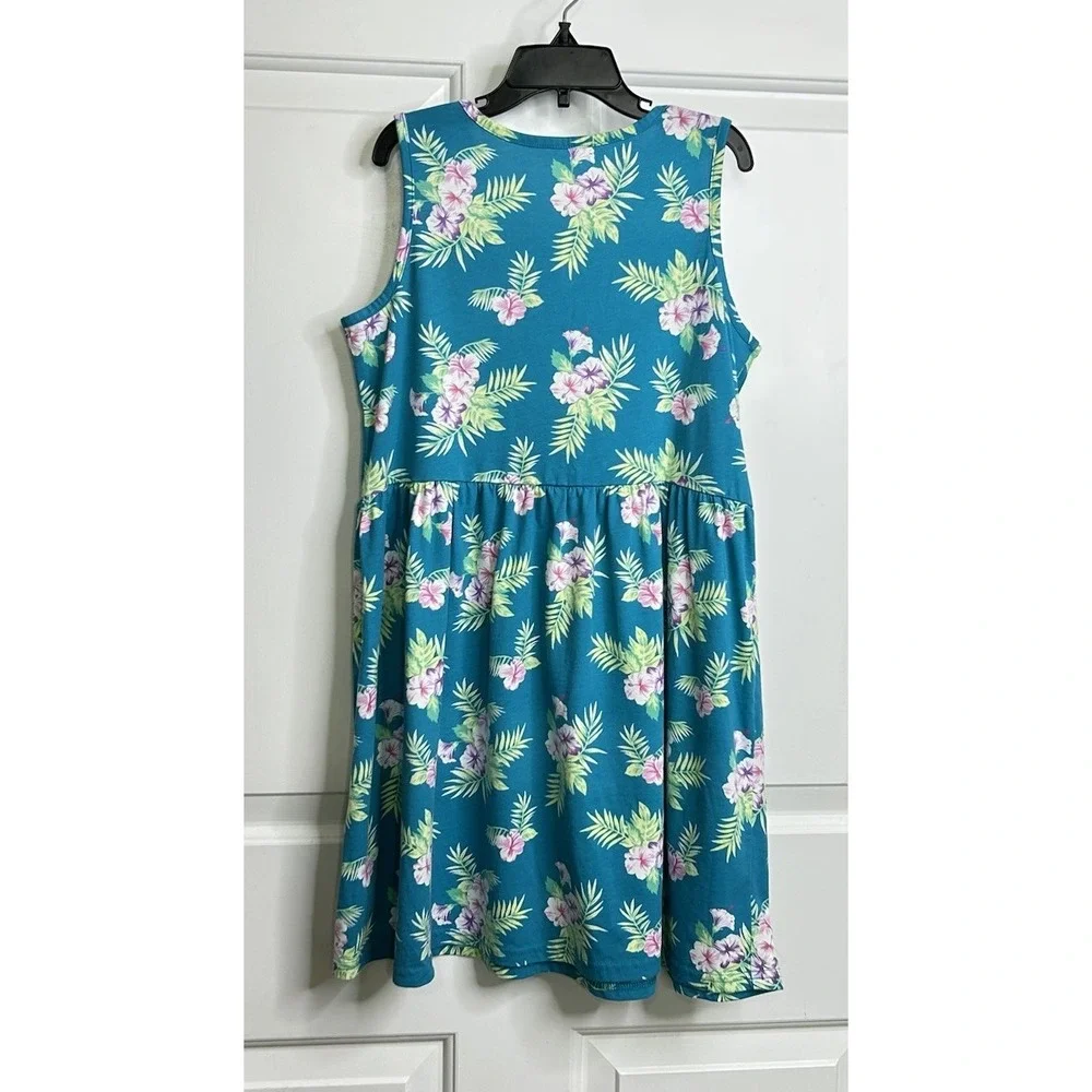 Children's Place Everyday Dress Girls XL 14 Floral Tropical Tank Dress READ**